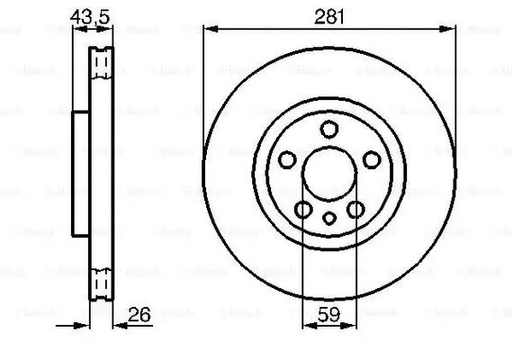 Диск гальмівний LANCIA ZETA, FIAT SCUDO, BOSCH (0986478812) | Зображення 4