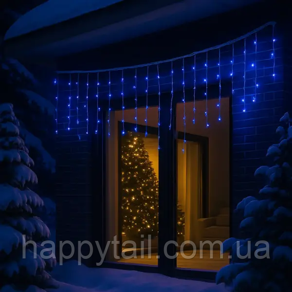 Вулична гірлянда Бахрома 20 м 335 LED білий провід Синій 20MWBL | Зображення 1