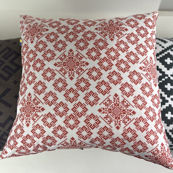 Подушка декоративна SoundSleep Код Незламної Нації червоний з білим (94205114) | Зображення 3