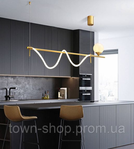 Люстра потолочная LED MBJ8-1200 Латунь 40-122х30х120 см. | Зображення 7