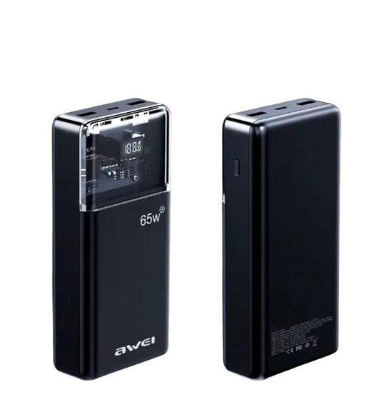 Повербанк з швидкою зарядкою AWEI P109K 30000mAh 65W (47191-P109K_1861) | Зображення 2