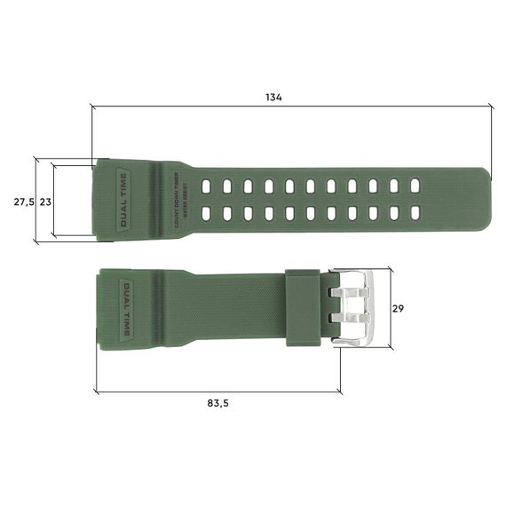Ремінець для Skmei 1356/1358/1680AG Army Green | Зображення 2