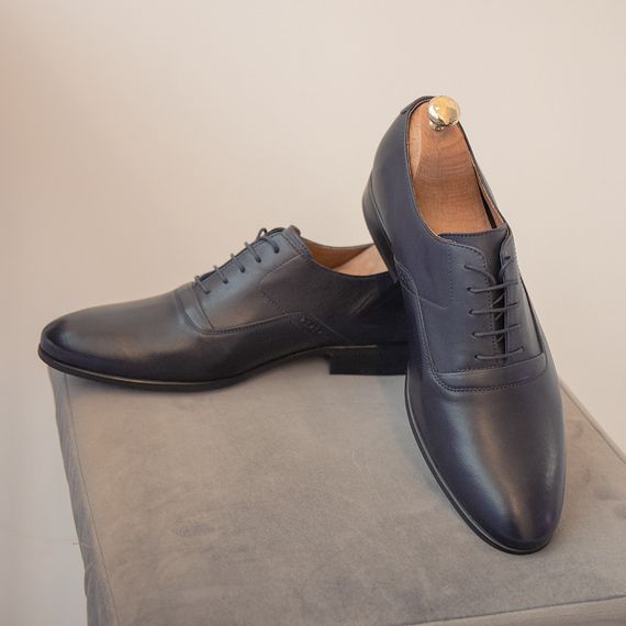 Шкіряні туфлі Ikos синій колір 39 розмір | Зображення 3