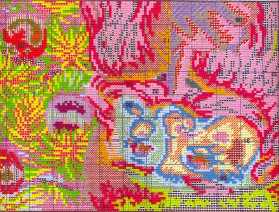 Набір для вишивання за нанесеною на канву схемою "Happy Christmas 3".  AIDA 14CT printed, 30*21 см | Зображення 2