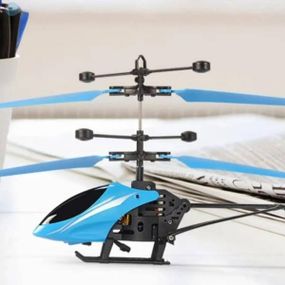 Літаючий вертоліт з пультом управління Induction Блакитний