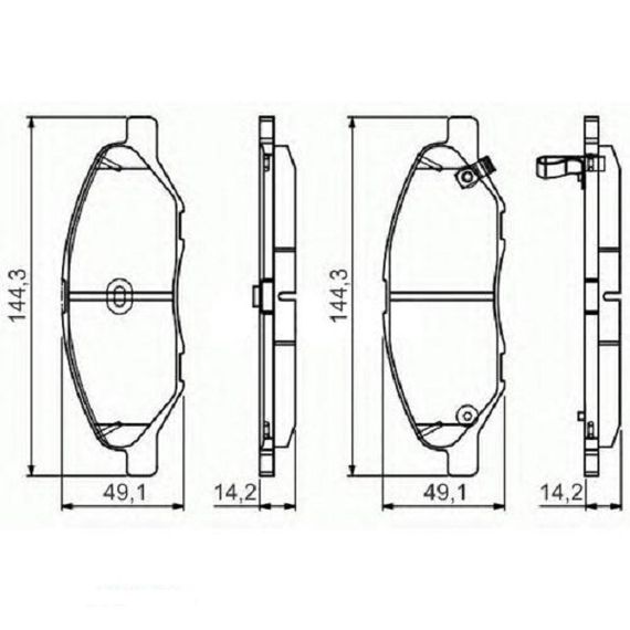 Тормозные колодки Bosch дисковые передние NISSAN Tiida (arab) 0986495133 | Зображення 1