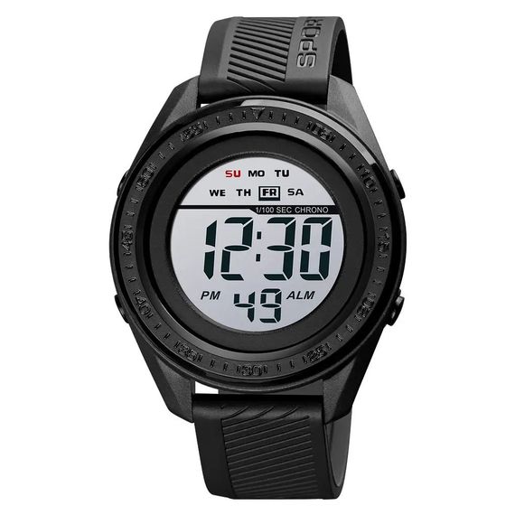Часы наручные мужские SKMEI 1638BKWT BLACK-WHITE. XK-486 Цвет: черный | Зображення 1