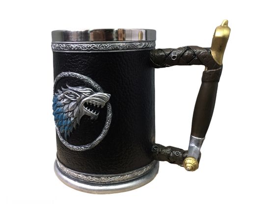 Кружка Чашка Келих Вікінг Воїн Сатана 3D Молот Тора Нержавіюча Сталь | Зображення 2