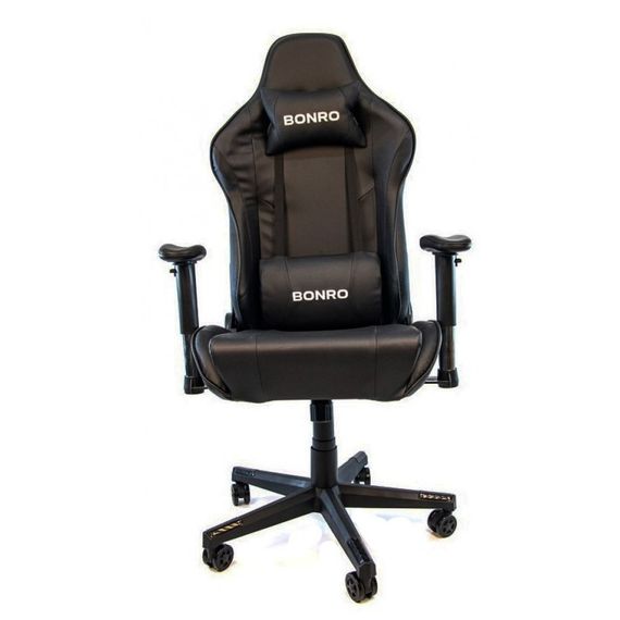 Кресло геймерское игровое компьютерное Bonro 2011-A черное 40700004 | Зображення 1