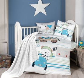 Дитячий комплект постільної білизни з пледом First Choice Baby Digital Satin Nirvana 100х150 см. Joyce