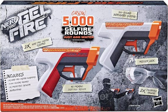 Набор бластеров NERF Pro Gelfire Dual Wield Pack Пистолеты Нерф Про Гельфайр Дуал шарики орбизы Оригинал | Зображення 3