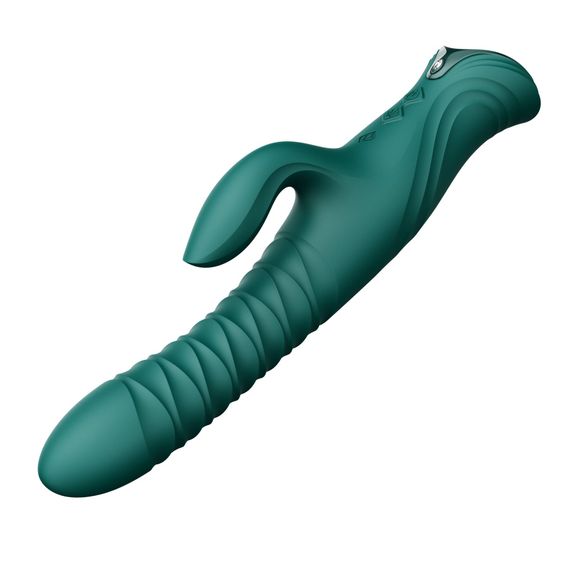 Пульсатор-кролик з вібрацією Zalo Mose 2 Turquoise Green | Зображення 8