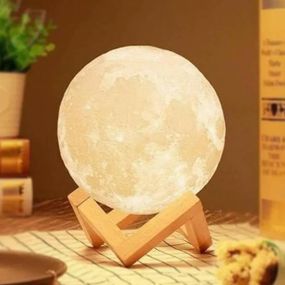 Нічник-зволожувач повітря Місяць 3D Moon Light 15 см