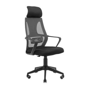 Крісло Профі Пластик Піастра Сітка чорна + сіра