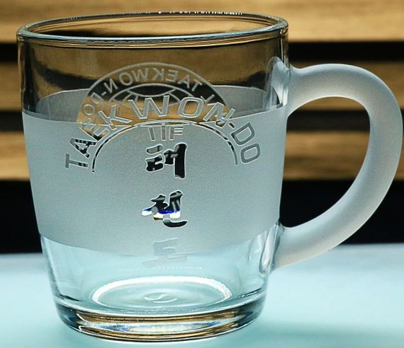 Чашка для чаю води 350 мл з гравіюванням Таеквон-До ІТФ скляна кружка подарунок для спортсмена тренера | Зображення 3