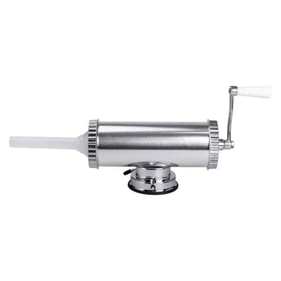 Шприц для ковбаси ручний 8×25 см горизонтальний ковбасний шприц 1,5 л для фаршу 3 насадки 16788-1