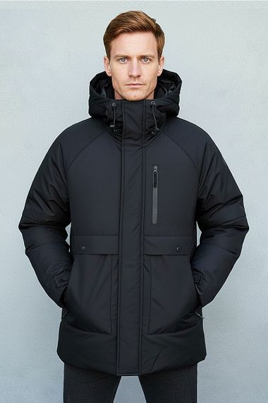 Чоловічий Пуховик Sun`s House  розмір: 2XL Чорний (арт. RC-RW-7-black)