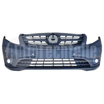 Бампер передний Mercedes Benz Vito W447 14-20 черный под парктроники/противотуманки, AutoTechteile, 120 8871,