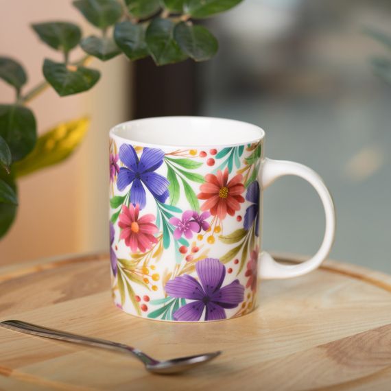 Порцелянова чашка з малюнком 400 (мл) для чаю та кави RX-N240472V | Зображення 3