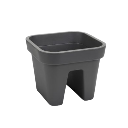 Вазон Лобелія на поручні антрацит Ламела