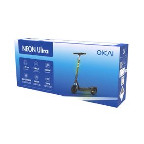 Електросамокат OKAI ES40-Black 10", 500(1000)W, 15.6Ah, 70km, 38km\h, 25%, NFC, App, 23kg