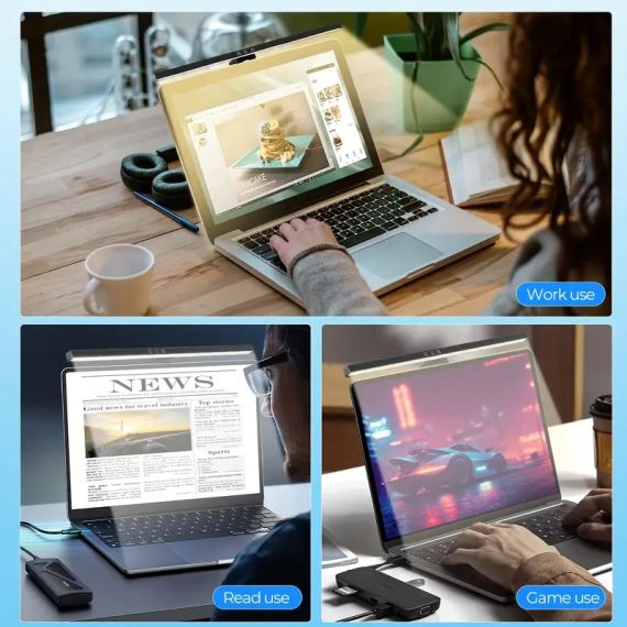 Світлодіодне підсвічування для комп’ютерного монітора — сенсорне керування, живлення від USB, 3 режими яскравості | Зображення 6