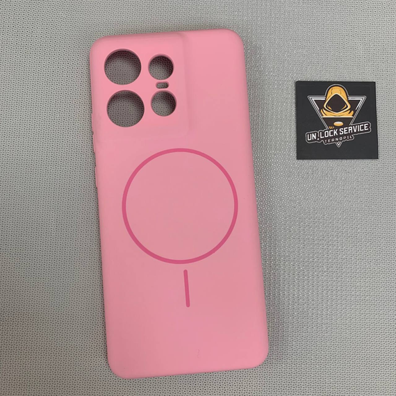 Чохол Motorola Edge 50 Pro MagSafe SoftTouch М'який Протиударний Рожевий