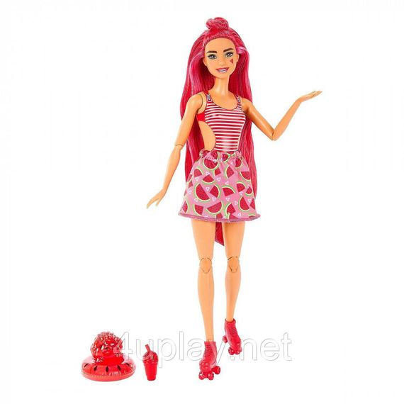 Набір Barbie Pop Reveal Fruit Series Watermelon Crush Лялька Барбі Соковиті фрукти Кавуновий смузі, змінює колір | Зображення 5