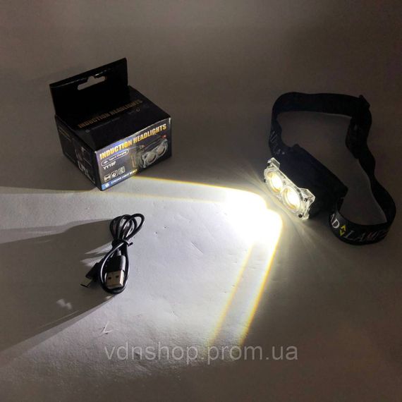 Налобный фонарь для точных работ YY-19F-2XPE(white)+2COB(yellow), Налобные фонари для активных людей AH-38 | Зображення 2