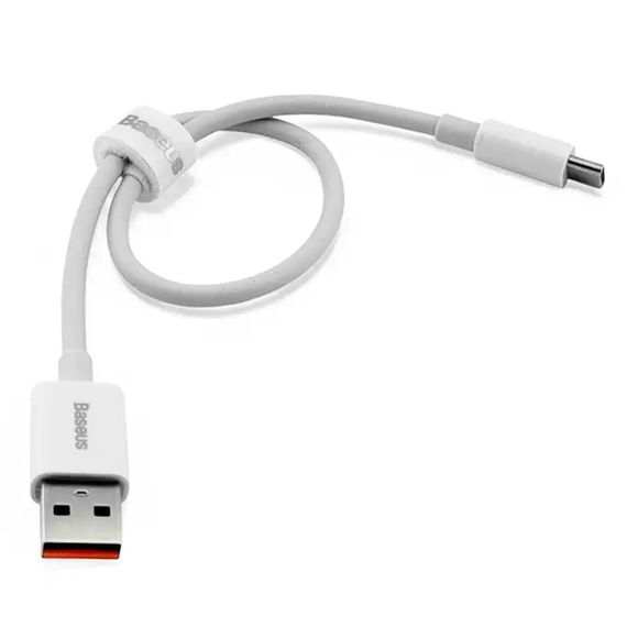 Дата кабель Baseus Superior Series Fast Charging USB to Type-C 100W (0.25m) (P10320102) Moon White | Зображення 1