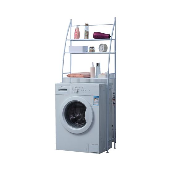 Стелаж над пральною машиною підлоговий Bonro Бонро B11 білий (42400257) | Зображення 1