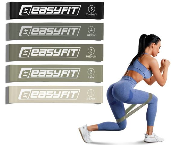 Резинки для фітнесу EasyFit MonoBand набір 5 шт (EF-1813-GY) | Зображення 8