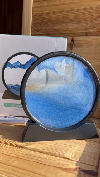 Настольная LED лампа ночник Песочные часы 3D “Moving Sands Capes” USB Ночной светильник | Зображення 1