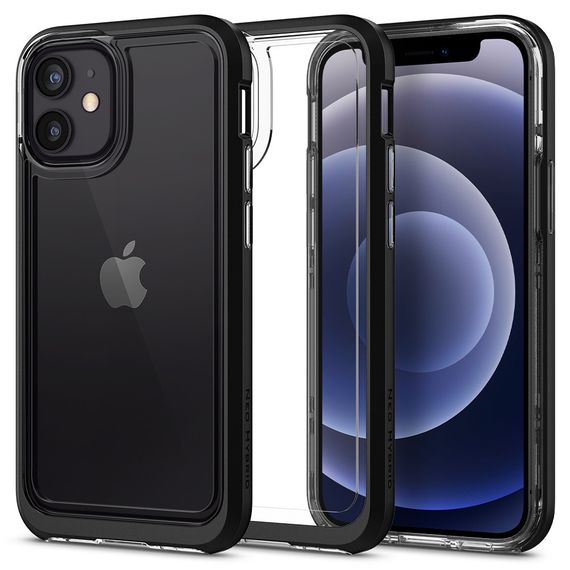 Чехол Spigen для Apple iPhone 12 mini Neo Hybrid, Crystal Black (ACS01749) | Зображення 4