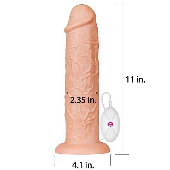 Вибратор на присоске с пультом управления 11'' Realistic Sex Aura | Зображення 8