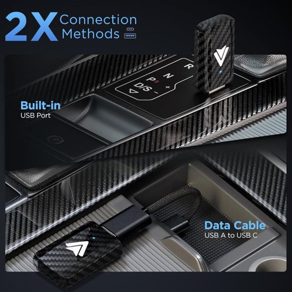 Бездротовий адаптер Android Auto для авто з 2017 року, перехідник з дротового Android Auto USB-A, USB-C, донгл для перетворення | Зображення 2