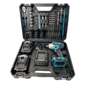 Акумуляторний гайковерт 48V, 5AH, з тріскачкою набором головок і насадок, 2 АКБ