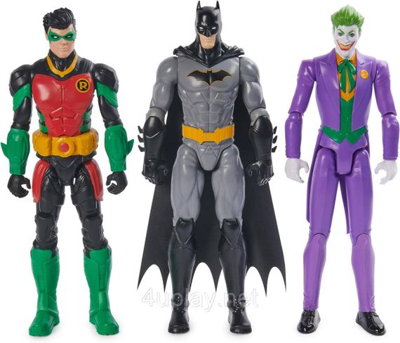 DC Comics Batman Team Up 3-Pack, The Joker, Robin Оригинал Подарочный набор 30см фигур Бэтмен, Джокер, Робин | Зображення 2