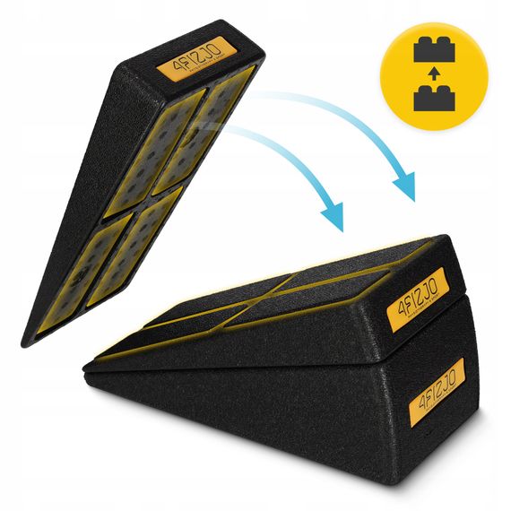 Клин-платформа 4FIZJO Slant Board 3 рівні для присідань та розтяжки Black (P-5905973400312) | Зображення 7