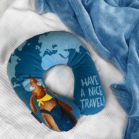 Подушка дорожня Have а nice travel! 32x30 см (DOP_DOG028)