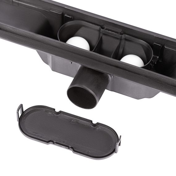 Лінійний трап Q-tap Dry FF304-600MBLA з нержавіючої гратами з сухим затвором 600 мм | Зображення 3