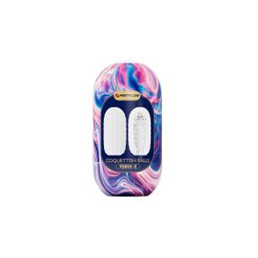 Мастурбатор хай-тек Venus-X Egg VIOLET двусторонний рельеф, белый, фиолетовый, 13.1 х 6.5. см sexstyle