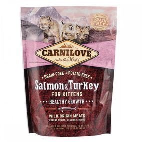 Корм сухий Carnilove Cat Kitten для кошенят з лососем та індичкою 400 г