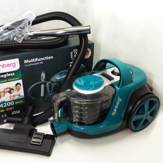 Пилосос Контейнерний Без Мішка Rainberg RB-2267 4200 Вт 4 л Циклонний з Регулятором Потужності