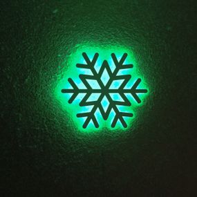 Панно декоративне картина на стіну Сніжинка LED підсвітка 16 кольорів пульт 400х400 acr-p000210