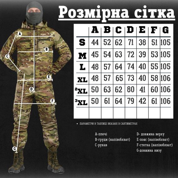 Тактический костюм Poseidon 3в1  light мультикам   ВТ6804 | Зображення 1