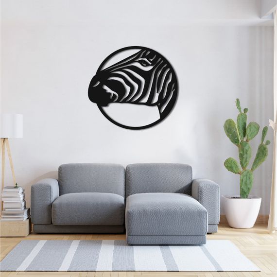 Панно декоративне картина на стіну Зебра LED підсвітка 400х375 acr-p000113 | Зображення 6