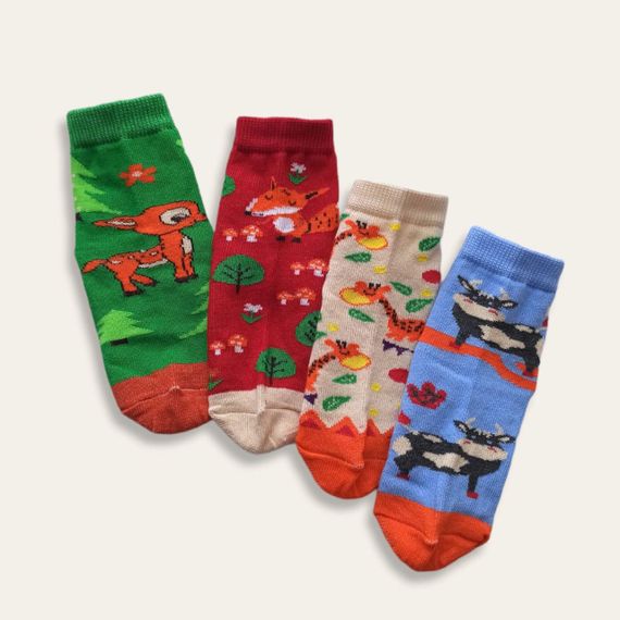 Шкарпетки для малюків з малюнками Twinsocks р-14-16(19-25) блакитні, бежеві, зелені, червоні | Зображення 3