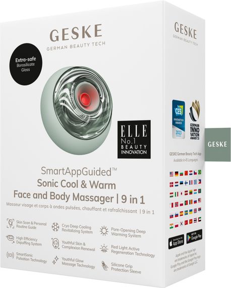 Масажер для обличчя та тіла GESKE Sonic Cool&Warm Face and Body Massager 9в1 green | Зображення 7