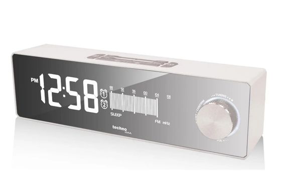 Годинник настільний з радіо Technoline WT483 White/Silver (WT483) (DAS302714)